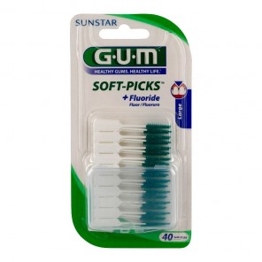 Gum soft-picks large + fluoride n° 634 40 unités