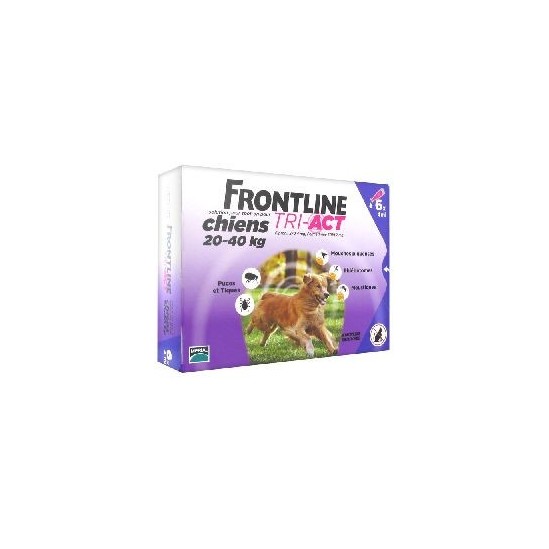 Mérial Frontline Tri-Act Chiens 20-40 kg 6 Pipettes