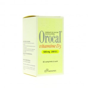Orocal Vitamine D3 500mg/200UI 60 comprimés