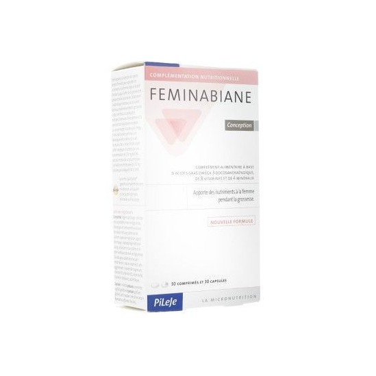 Pilèje Feminabiane Conception boite de 28 comprimés et 28 capsules