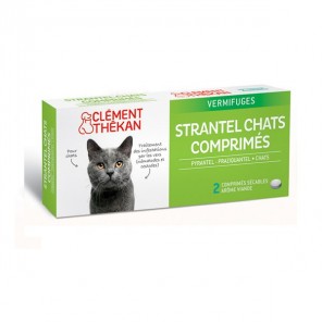 Clément thékan strantel vermifuges chat 2 comprimés