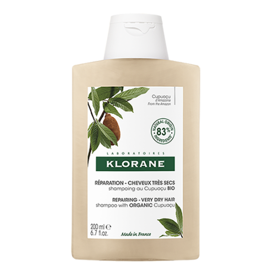Klorane shampoing cupuaçu bio réparation cheveux très secs 200ml