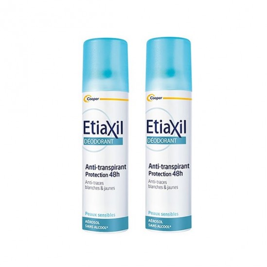 Etiaxil Déodorant Anti-Transpirant 48h Lot de 2 spray de 150 ml