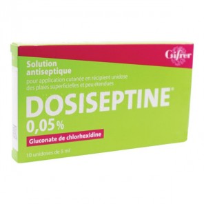 Gifrer dosiseptine 0,05% 10 unidoses