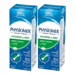 Physiomer hygiène du nez spray doux 2x135ml