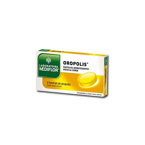 Mediflor Oropolis Pastilles adoucissantes pour la gorge Miel Citron x 20